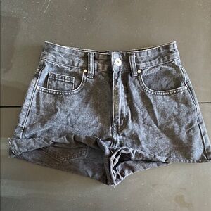 Cotton On Black Jean Shorts High-Waisted Vintage Style